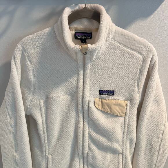 Patagonia Raw Linen White X-Dye Full-Zip Re-Tool Jacket Size M - Picture 2 of 9